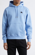 Men's Burberry Reilly EKD Stamp French Terry Hoodie Cornflower Blue