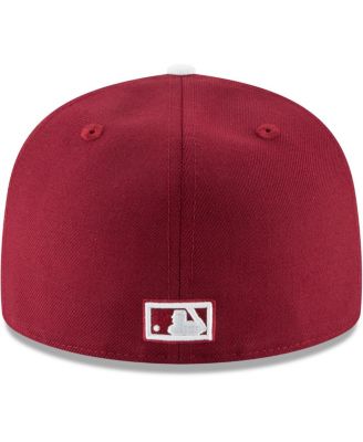 Men's New Era Philadelphia Phillies Cooperstown Collection Wool 59FIFTY Fitted Hat Maroon