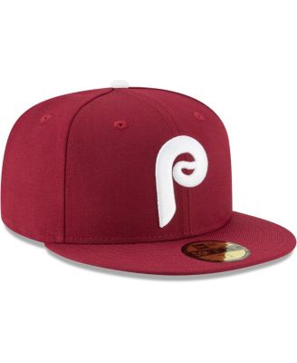 Men's New Era Philadelphia Phillies Cooperstown Collection Wool 59FIFTY Fitted Hat Maroon