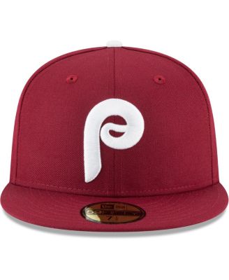 Men's New Era Philadelphia Phillies Cooperstown Collection Wool 59FIFTY Fitted Hat Maroon