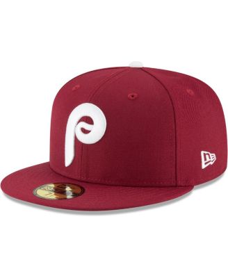 Men's New Era Philadelphia Phillies Cooperstown Collection Wool 59FIFTY Fitted Hat Maroon