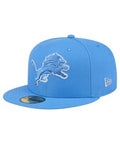 Men's New Era Detroit Lions Omaha 59FIFTY Fitted Hat Blue