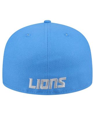 Men's New Era Detroit Lions Omaha 59FIFTY Fitted Hat Blue