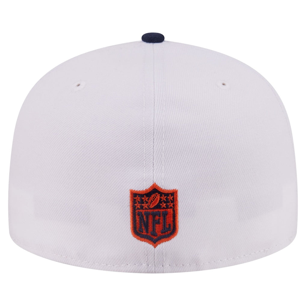 Men's New Era Chicago Bears Retro Swoop 59FIFTY Fitted Hat White/Navy