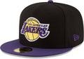 NBA Los Angeles Lakers Men's 2-Tone 59FIFTY Fitted Cap, Black,6 7/8,8