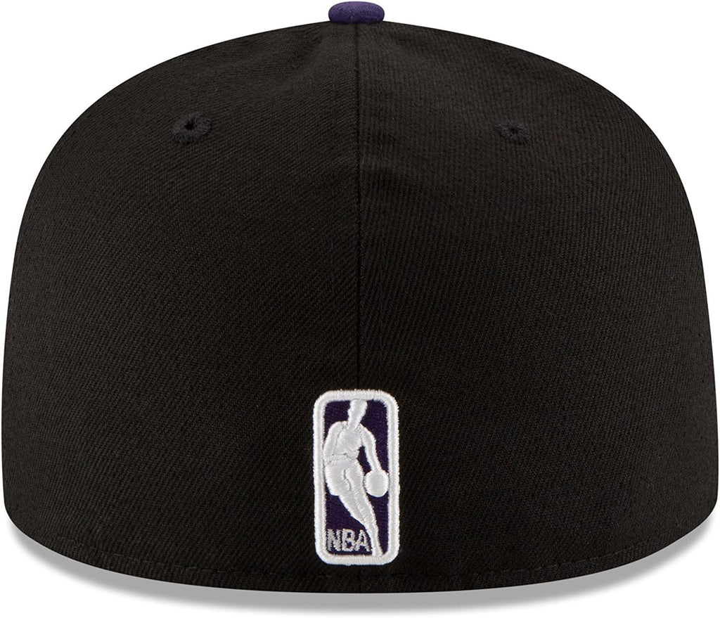 NBA Los Angeles Lakers Men's 2-Tone 59FIFTY Fitted Cap, Black,6 7/8,8