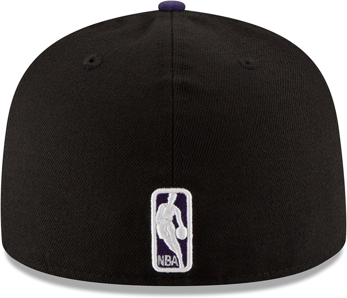 NBA Los Angeles Lakers Men's 2-Tone 59FIFTY Fitted Cap, Black,6 7/8,8