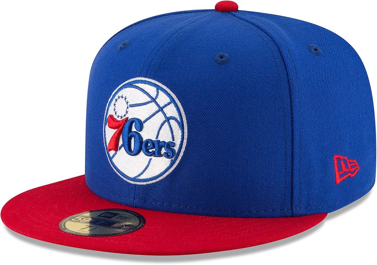 New Era NBA Philadelphia 76ers Men's 2-Tone 59FIFTY Fitted Cap, Royal.