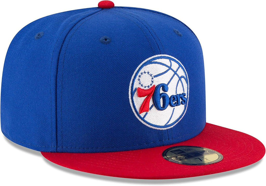 New Era NBA Philadelphia 76ers Men's 2-Tone 59FIFTY Fitted Cap, Royal.