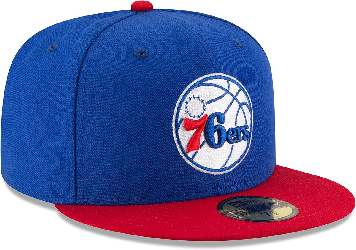 New Era NBA Philadelphia 76ers Men's 2-Tone 59FIFTY Fitted Cap, Royal.