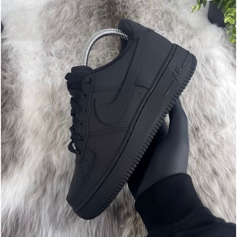 Nike Air Force 1 Low 'Matte Black' Custom Sneakers