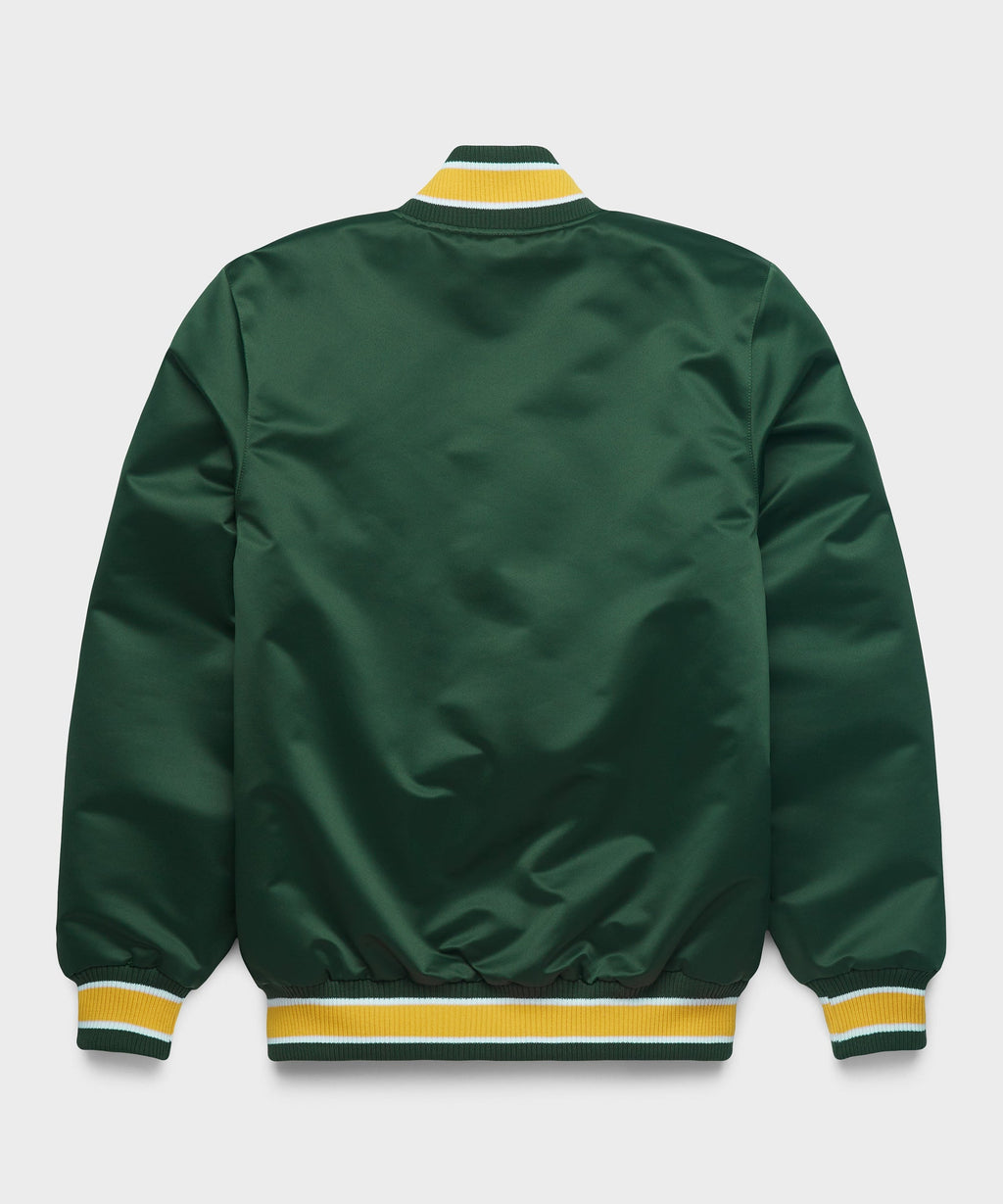 Men's HOMAGE x Starter Athletics Heavyweight Satin Jacket Green