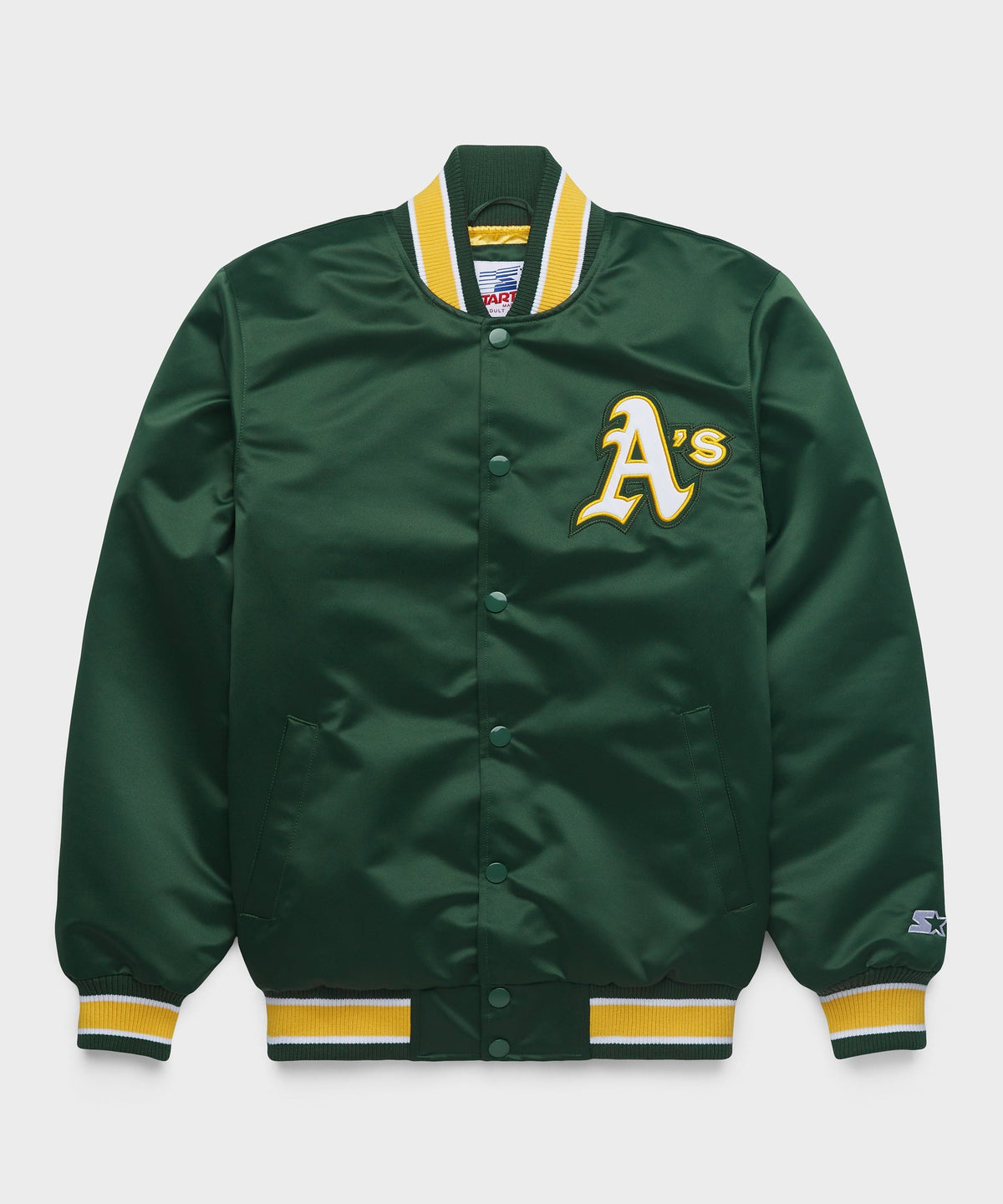 Men's HOMAGE x Starter Athletics Heavyweight Satin Jacket Green