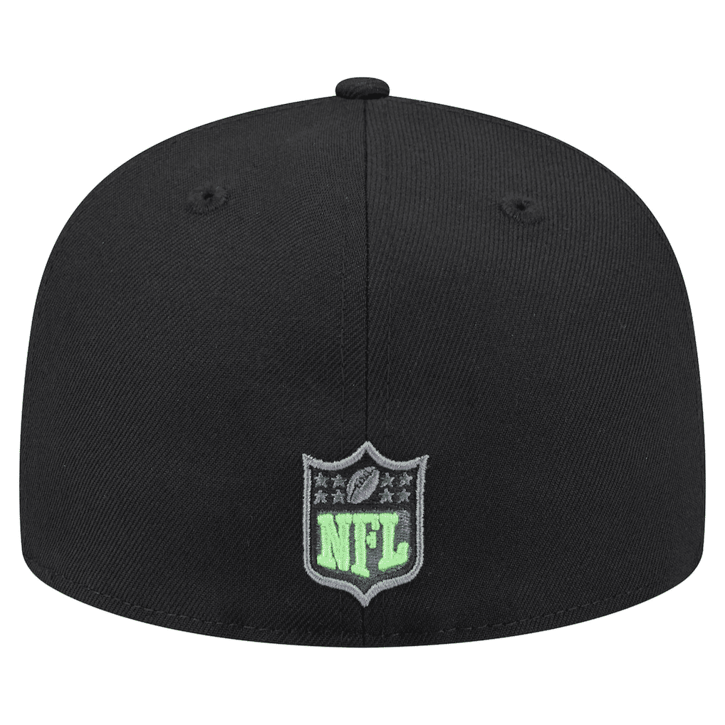 Seattle Seahawks New Era Color Pop 59FIFTY Fitted Hat Black