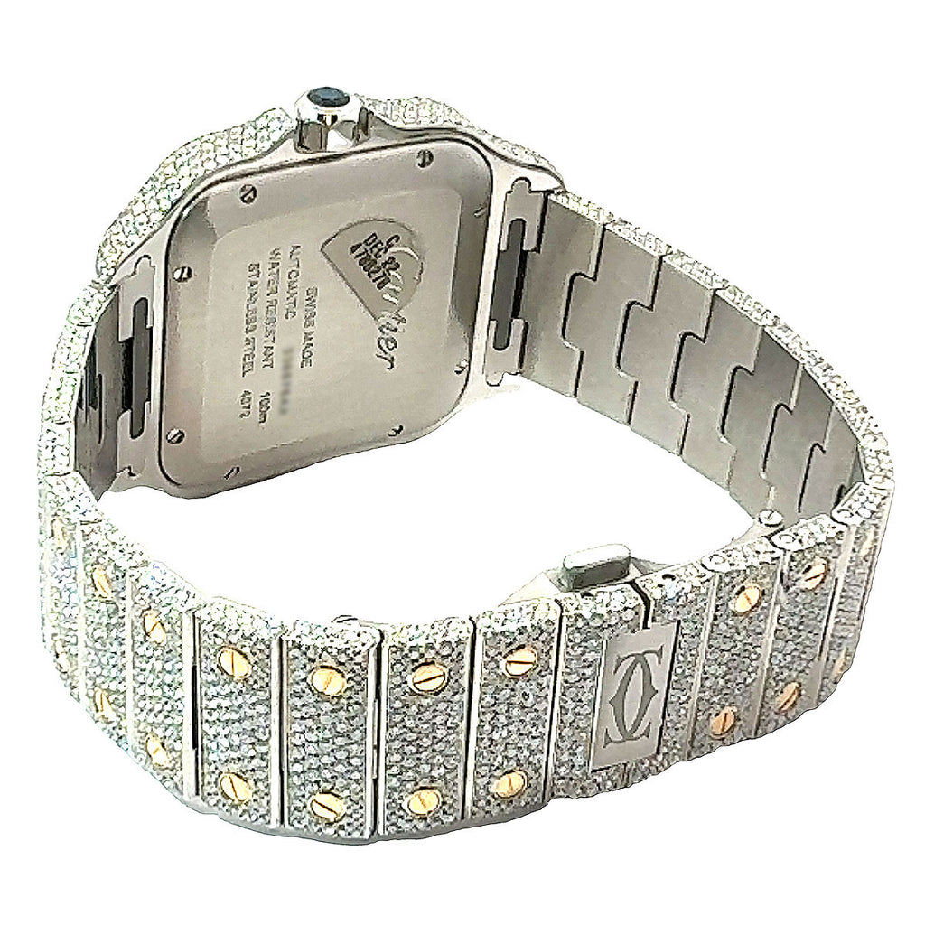 Men's Cartier Santos Two-Tone Diamond Watch 968955