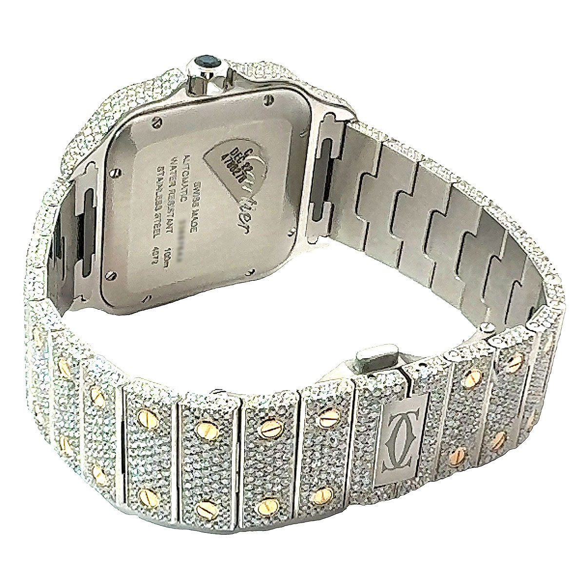 Men's Cartier Santos Two-Tone Diamond Watch 968955