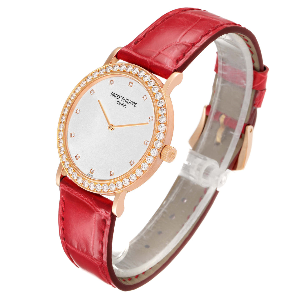 Men's Patek Philippe Calatrava Rose Gold Diamond Watch 5006R