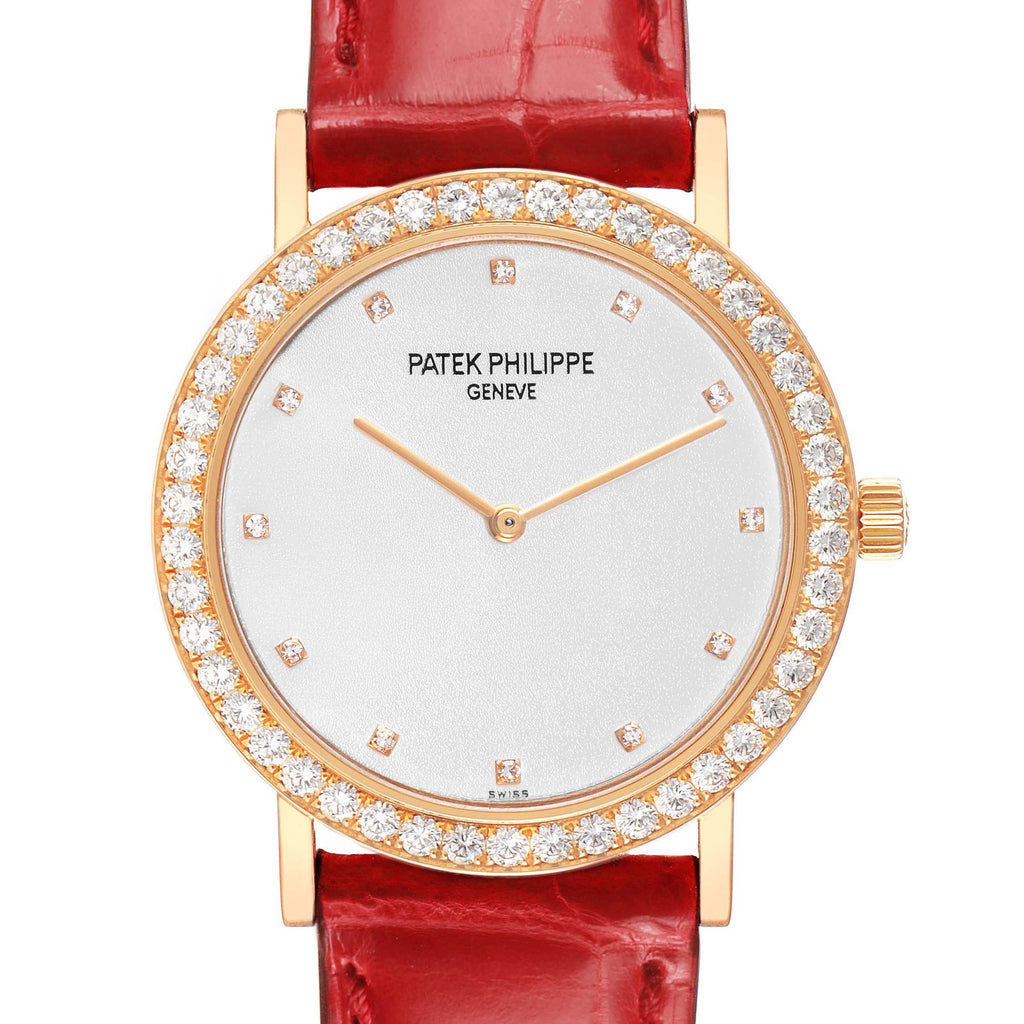 Men's Patek Philippe Calatrava Rose Gold Diamond Watch 5006R