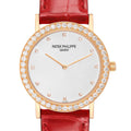 Men's Patek Philippe Calatrava Rose Gold Diamond Watch 5006R