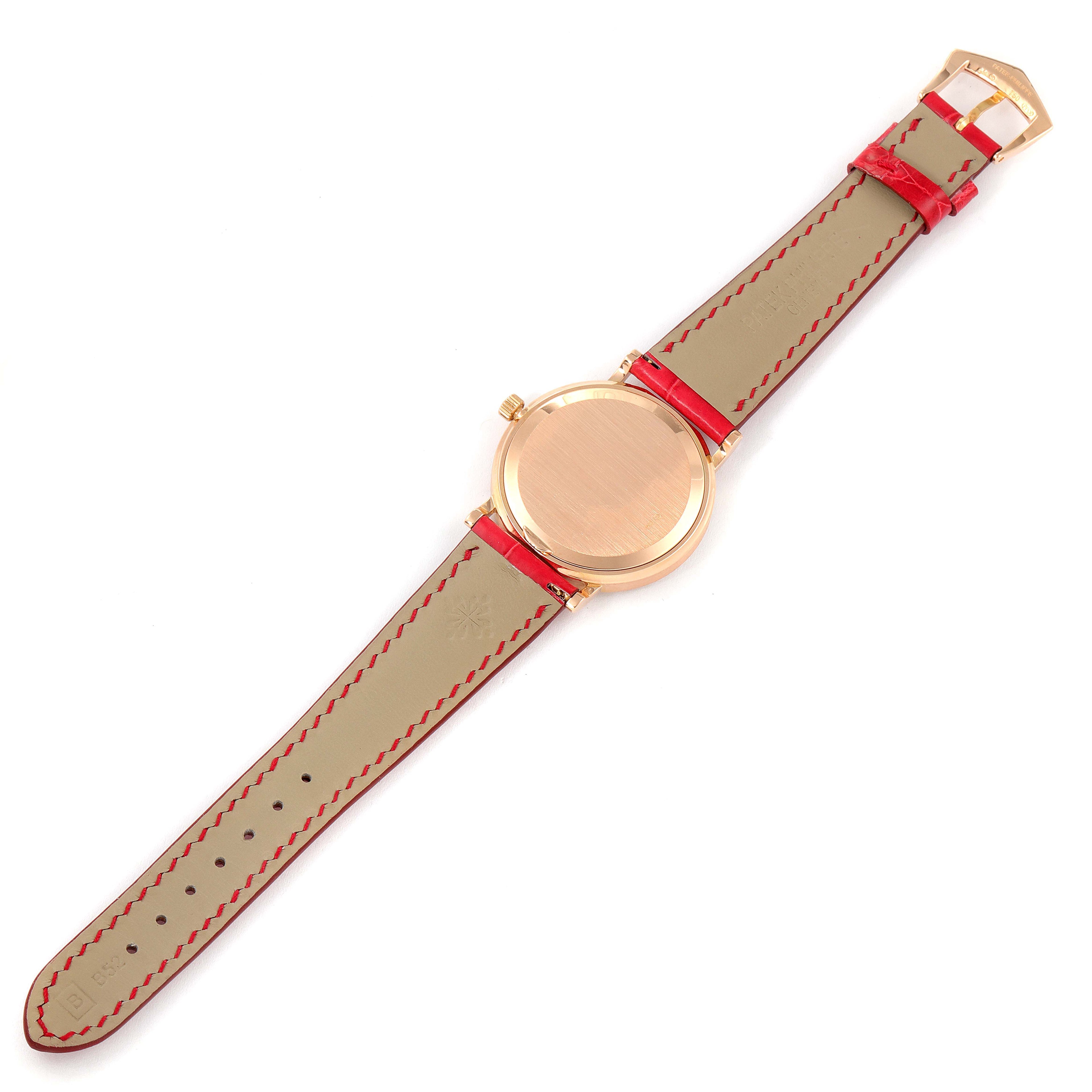 Men's Patek Philippe Calatrava Rose Gold Diamond Watch 5006R