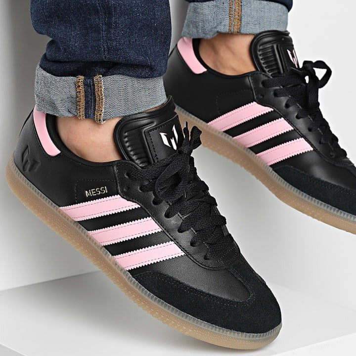 Adidas Messi Samba Men’s Black Sneaker Athletic Shoe Footwear Soccer #845