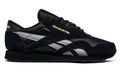 NEW Reebok Classic NYLON BLACK GREY YELLOW Men's Sneakers US Sizes 7-14 NIB
