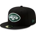 New York Jets Baseball Cap Era NFL Team 59FIFTY Fitted Hat - Black - NEW