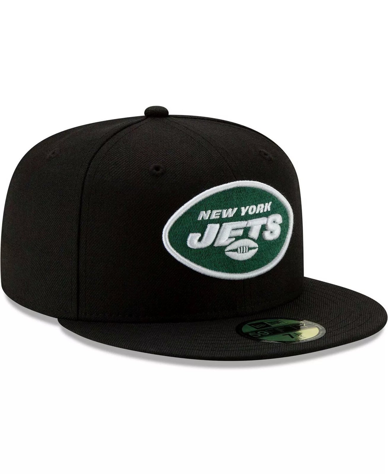 New York Jets Baseball Cap Era NFL Team 59FIFTY Fitted Hat - Black - NEW