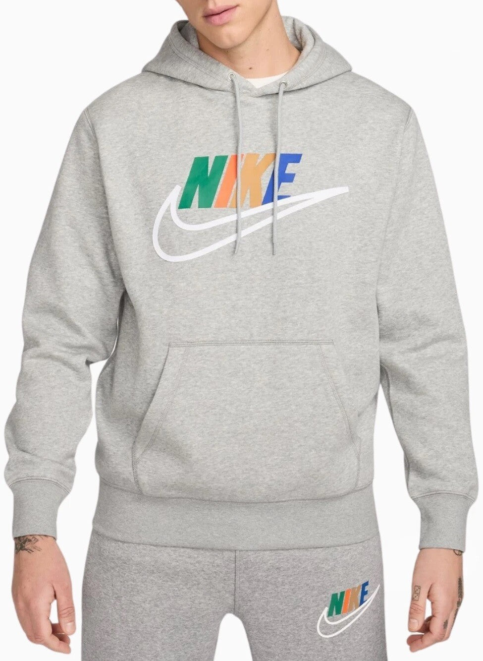 Mens Nike Gym Athletic Block Club Hoodie Hooded Sweatshirt Pullover New