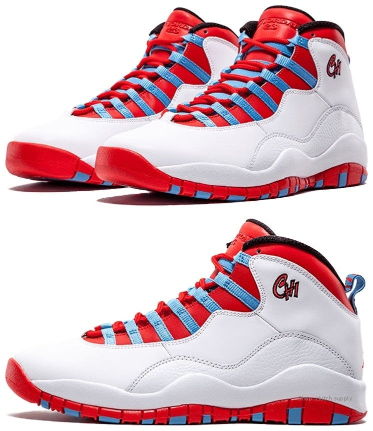 310805-114 Jordan Air Jordan 10 Retro Chicago Flag White/University Blue.