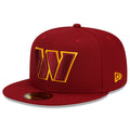WASHINGTON COMMANDERS RARE Fitted New Era 59Fifty Cap NFL Sz 6 7/8-8 On Field Hat