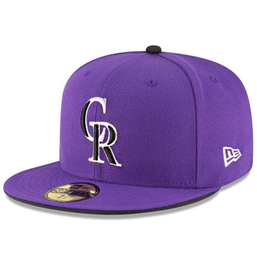 New Era Colorado Rockies Purple Fitted Hat MLB Authentic 2017 On Field ALT2 Cap