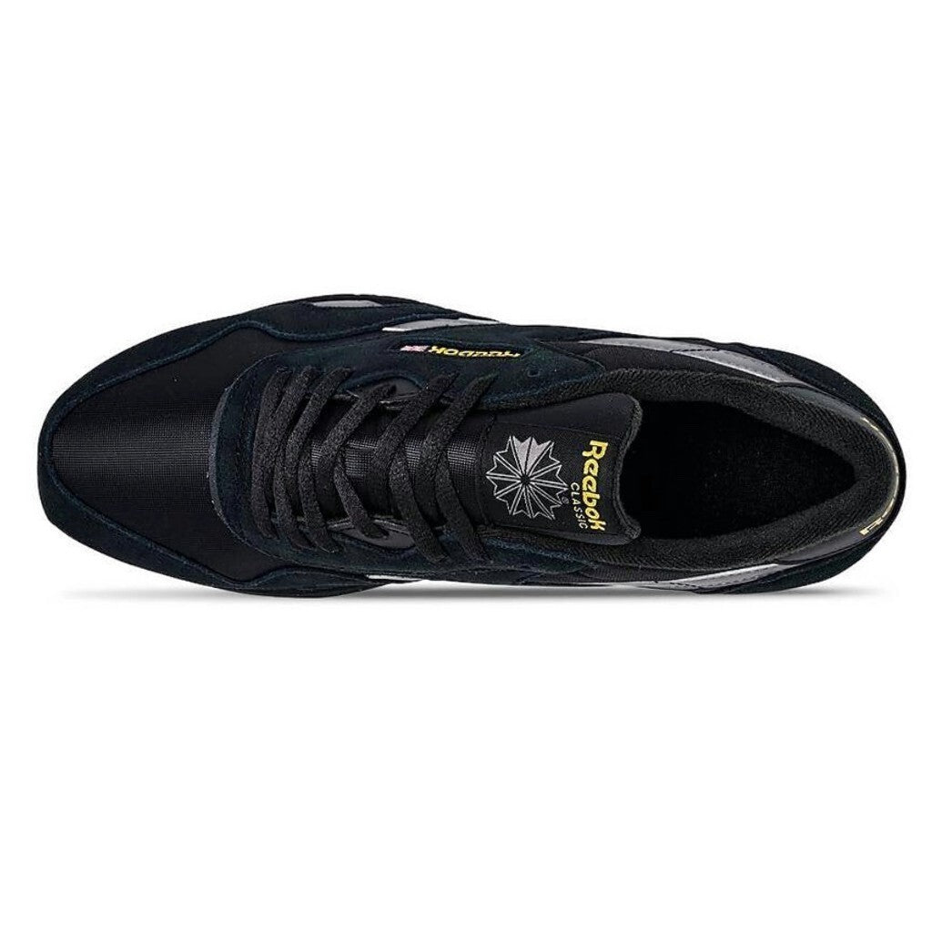 NEW Reebok Classic NYLON BLACK GREY YELLOW Men's Sneakers US Sizes 7-14 NIB