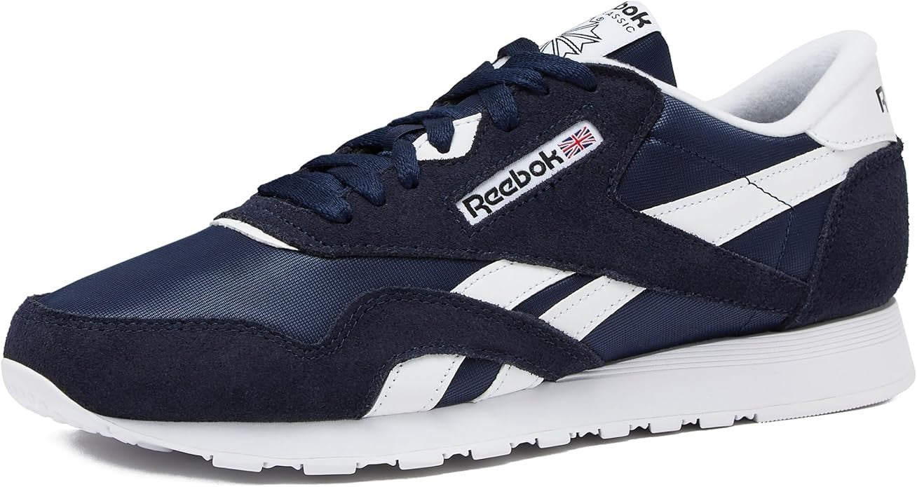 Men's Reebok Classic Nylon 100009276 Running Shoes Navy White New 100% Original