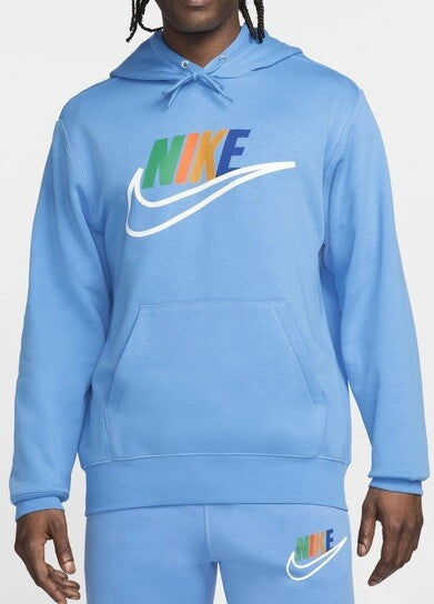 Mens Nike Gym Athletic Block Club Hoodie Hooded Sweatshirt Pullover New