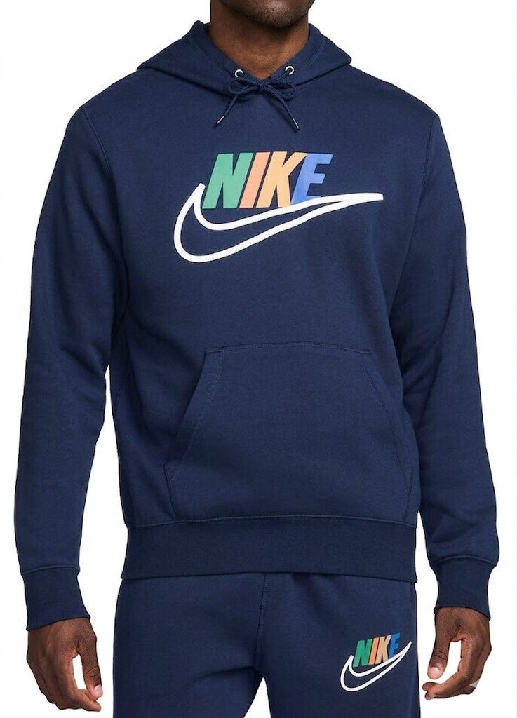 Mens Nike Gym Athletic Block Club Hoodie Hooded Sweatshirt Pullover New