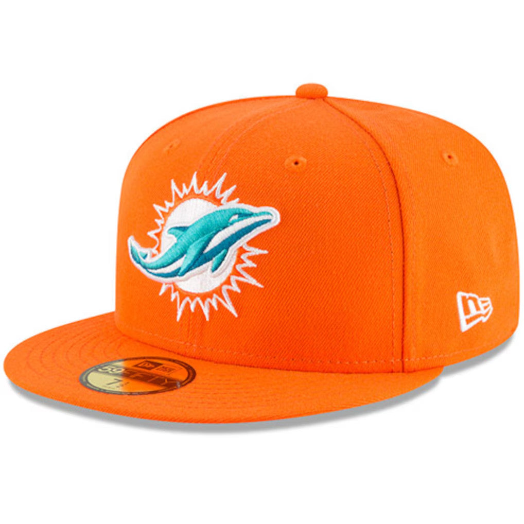 Men's Miami Dolphins New Era Orange 59FIFTY Fitted Hat