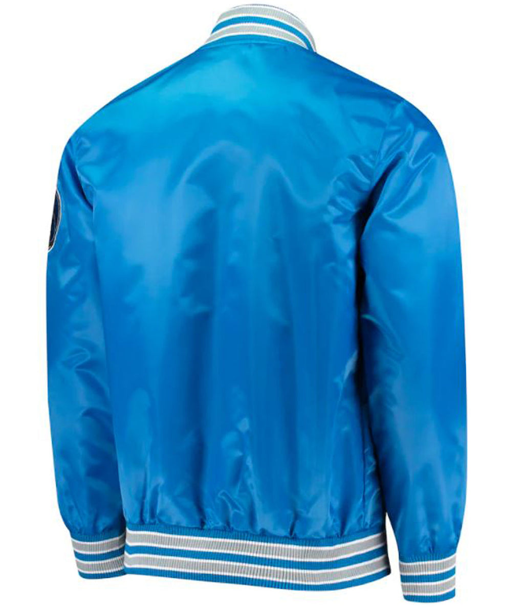 Starter Dallas Mavericks Bomber Satin Jacket Blue